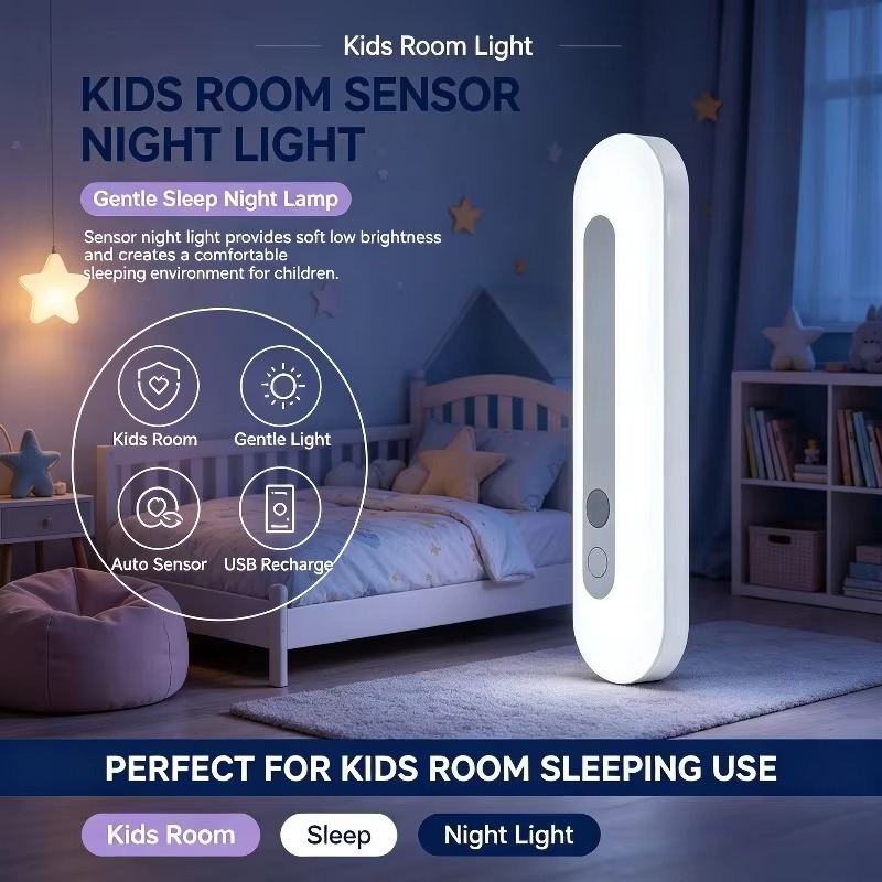 Baby Nursery Wall Lights - Lampu Malam dengan Sensor Cerdas, Baterai,