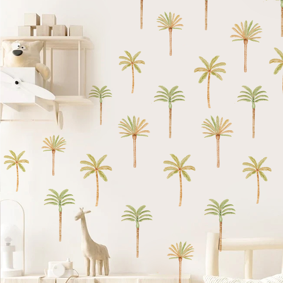Boho pohon kelapa stiker dindi - Baby Girl Nursery Quotes ulasan dan harga