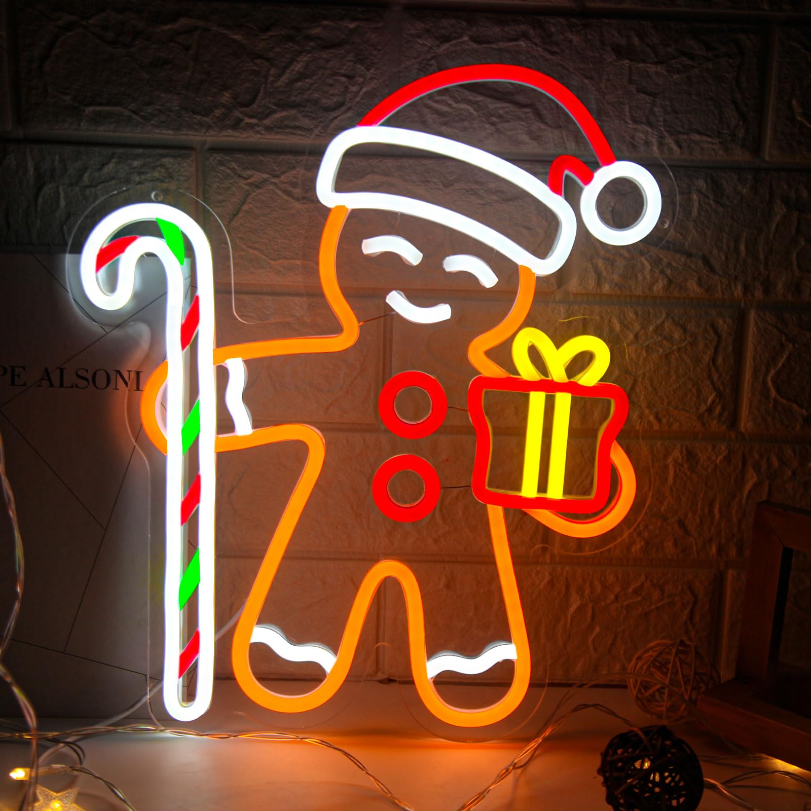 Lampu Neon LED Gingerbread Man - Baby Nursery Wall Lights ulasan dan harga