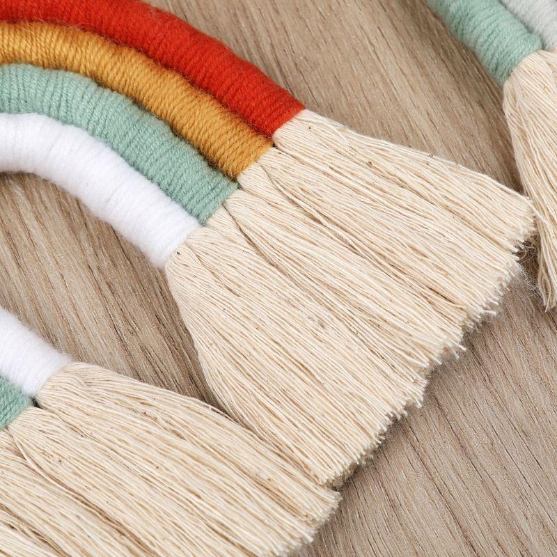 L43a Rainbow Macrame Wall Hang - Baby Girl Nursery Quotes ulasan dan harga
