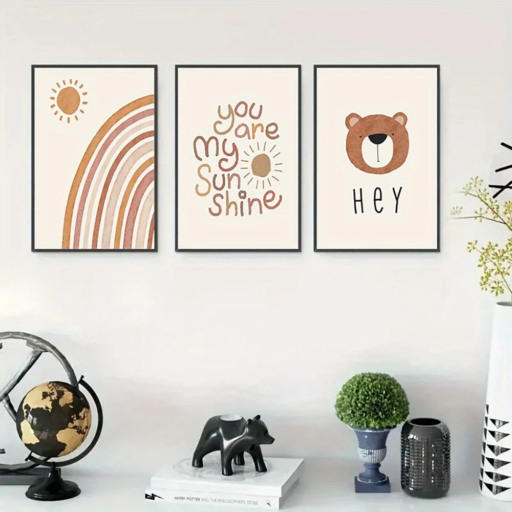 (Tanpa bingkai) 3 buah Set Kar - Baby Nursery Frames ulasan dan harga
